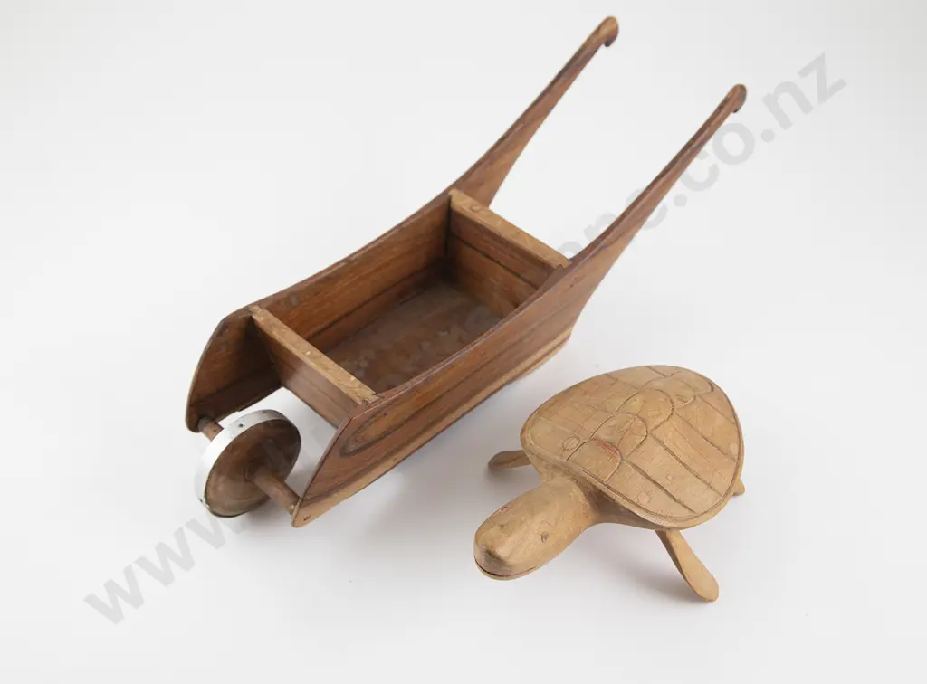 Pitcairn Island Souvenir Wooden Wheelbarrow By Warren Christian Image 1++