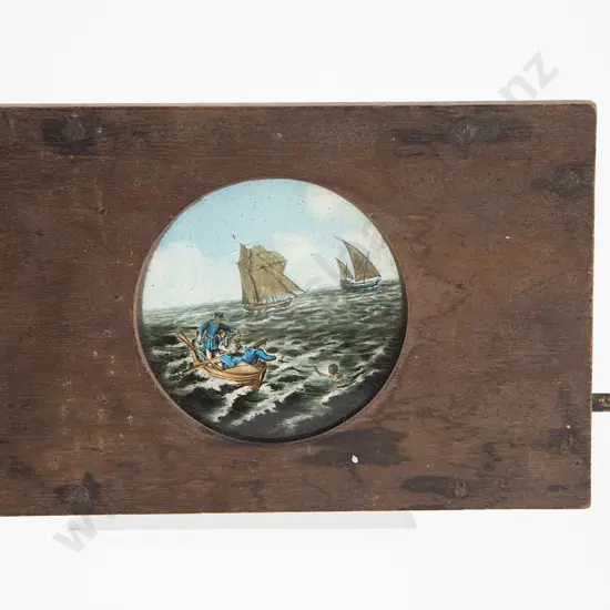 Late Victorian Wooden Coloured Glass Slide Viewer