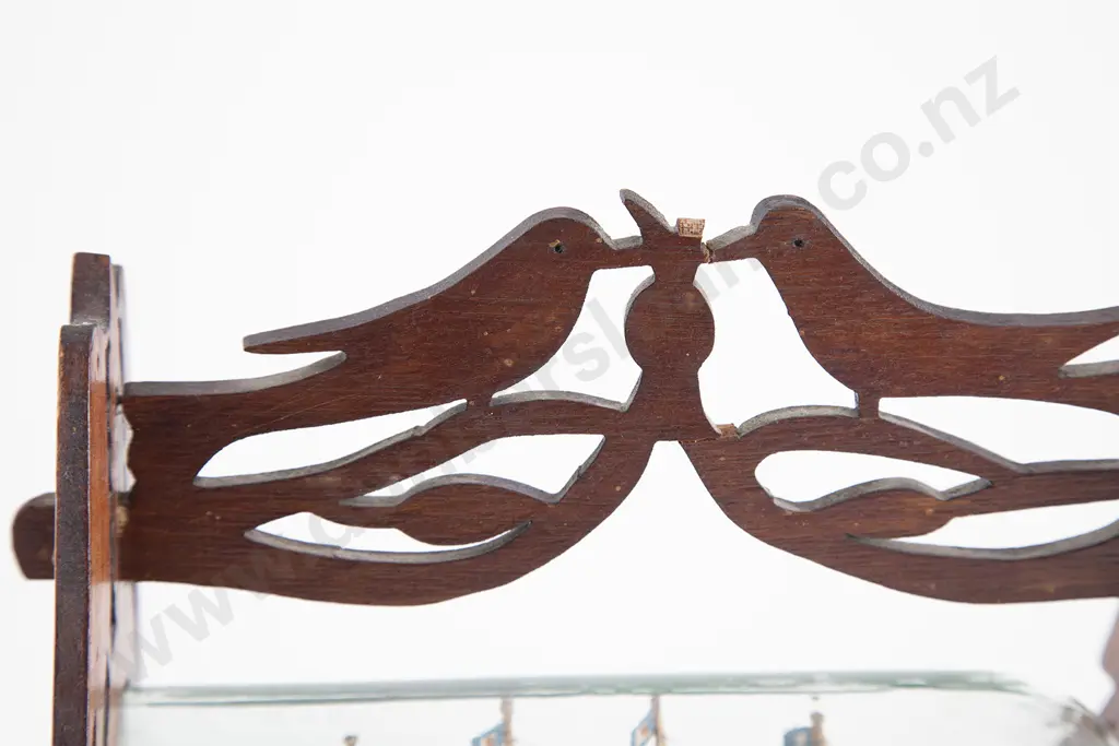 Ship In A Bottle On Fretwork Stand Image 1++