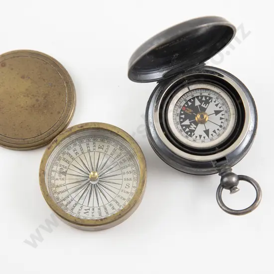 Two Small Pocket Compasses