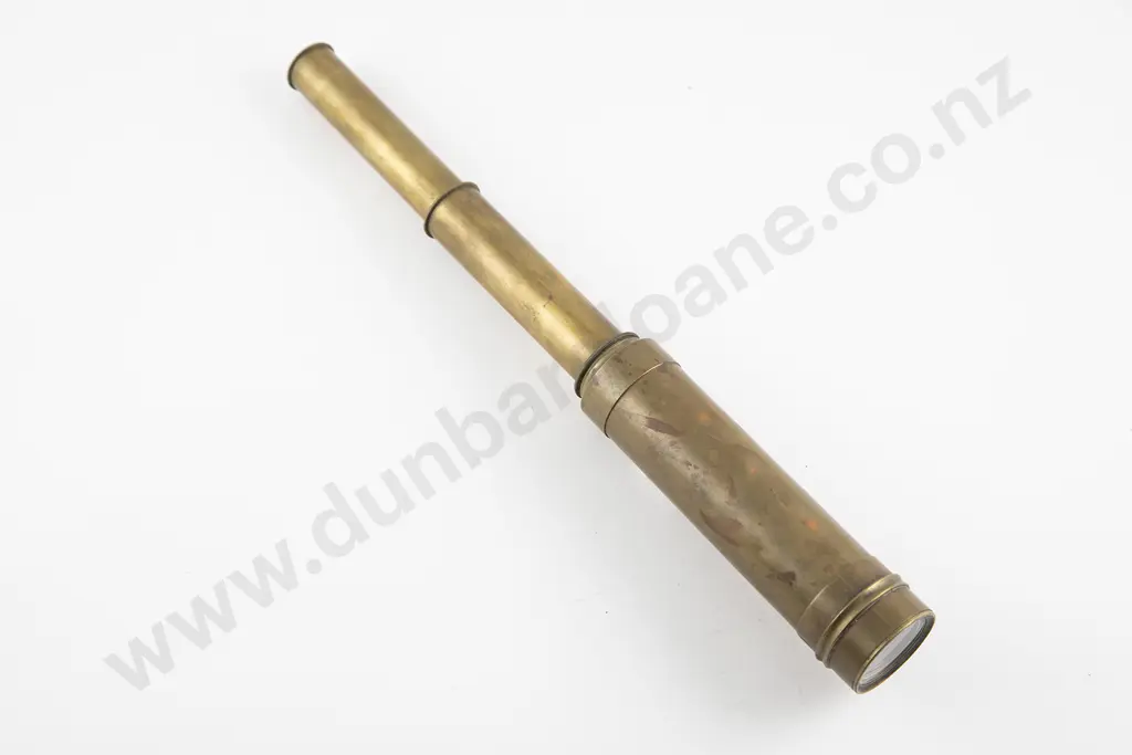 Small Late Vict All Brass 2 Draw Telescope Image 1++