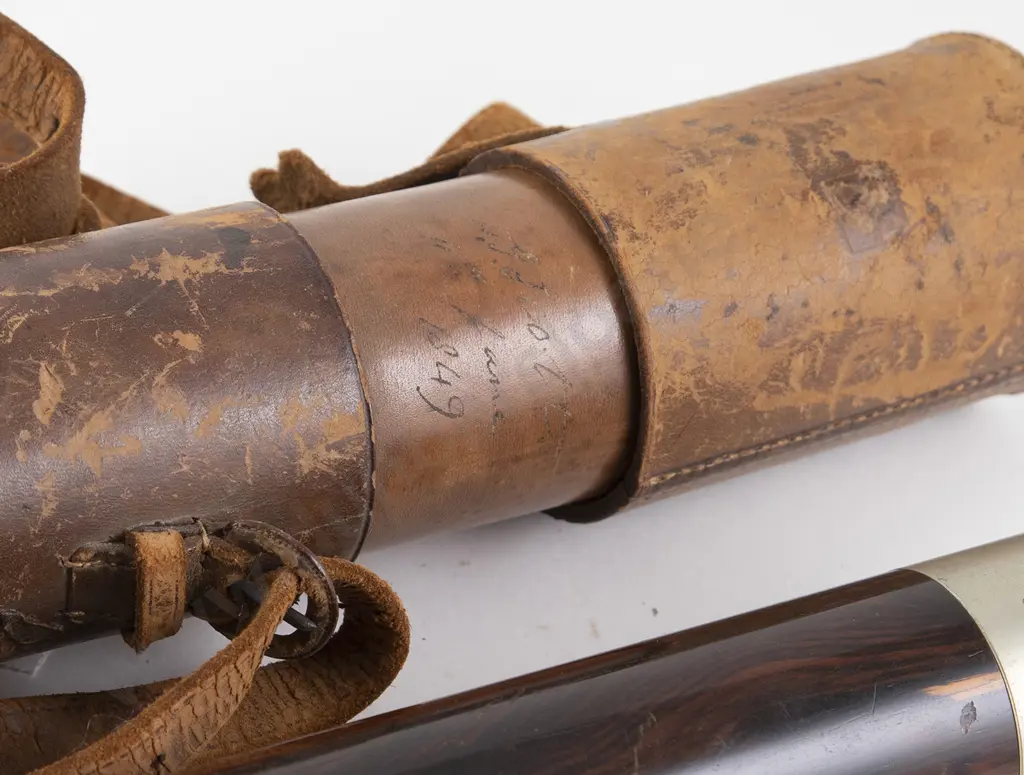 Vict Rosewood & Nickel Plated 2 Draw Telescope Image 1++