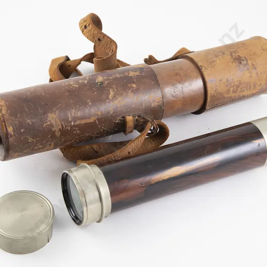 Vict Rosewood & Nickel Plated 2 Draw Telescope