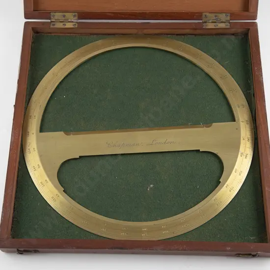 Late Vict Brass Protractor By Chapman Of London
