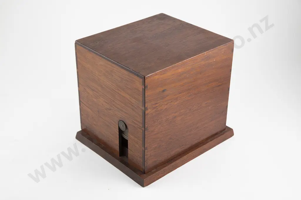 Vintage Mahogany Boxed Brass Live Steam Engine Image 1++