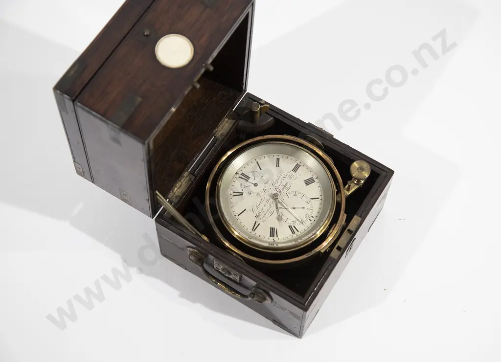 Vict Rosewood Cased Marine Chronometer By Charles Shepherd London Image 1++