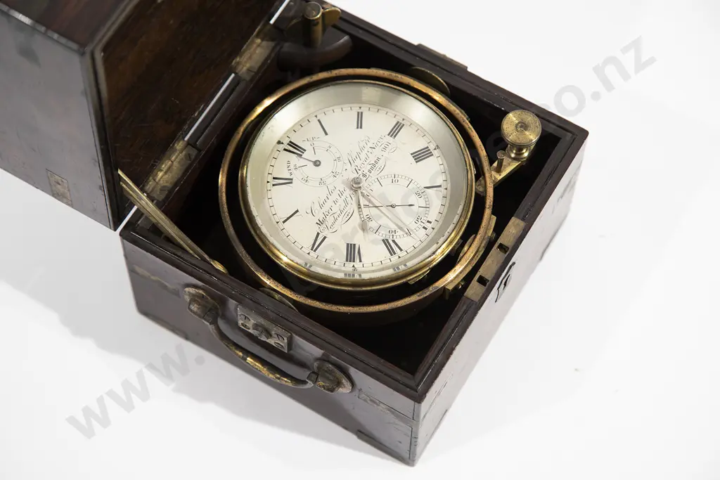 Vict Rosewood Cased Marine Chronometer By Charles Shepherd London Image 1++