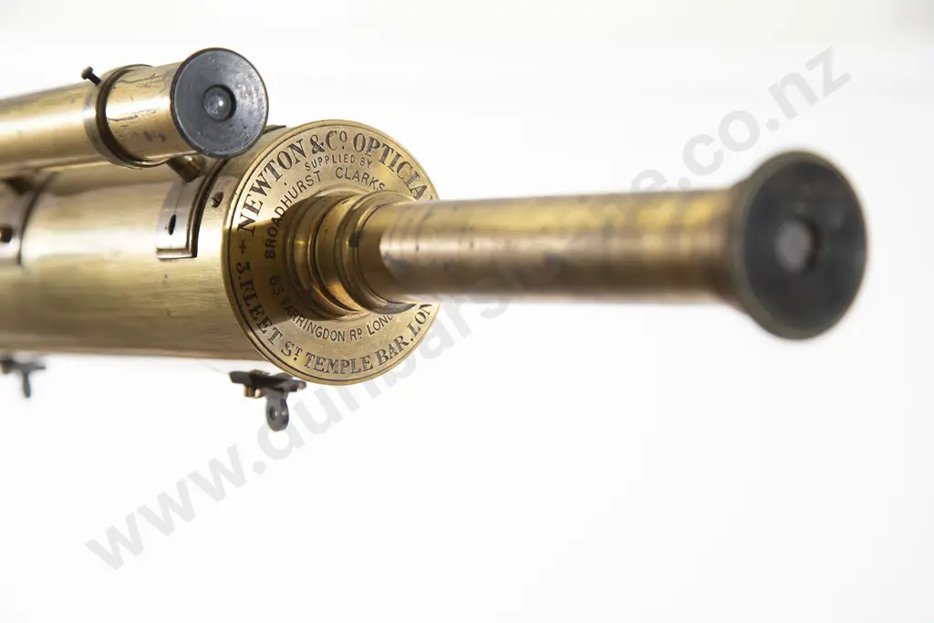 Large Vintage Brass Telescope By Broadhurst Clarkson & Co London Image 1++