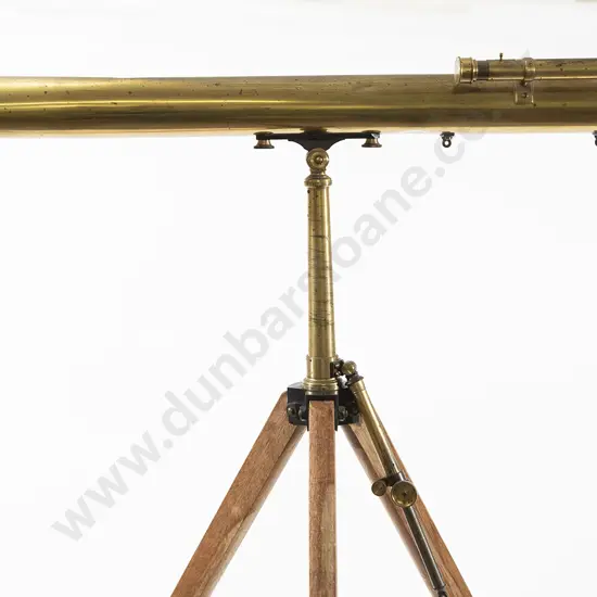 Large Vintage Brass Telescope By Broadhurst Clarkson & Co London
