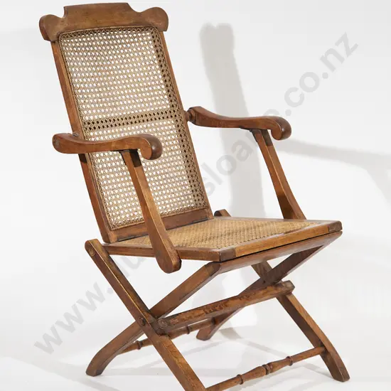 C19th Folding Campaign Chair By F. W. Silver & Co London