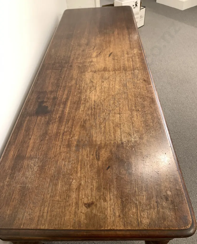 Large Rectangular Vict Mahogany Writing Table Image 1++