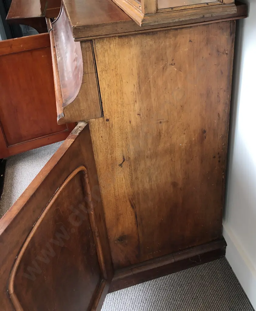 C19th Mahogany Ships Map Chest Image 1++