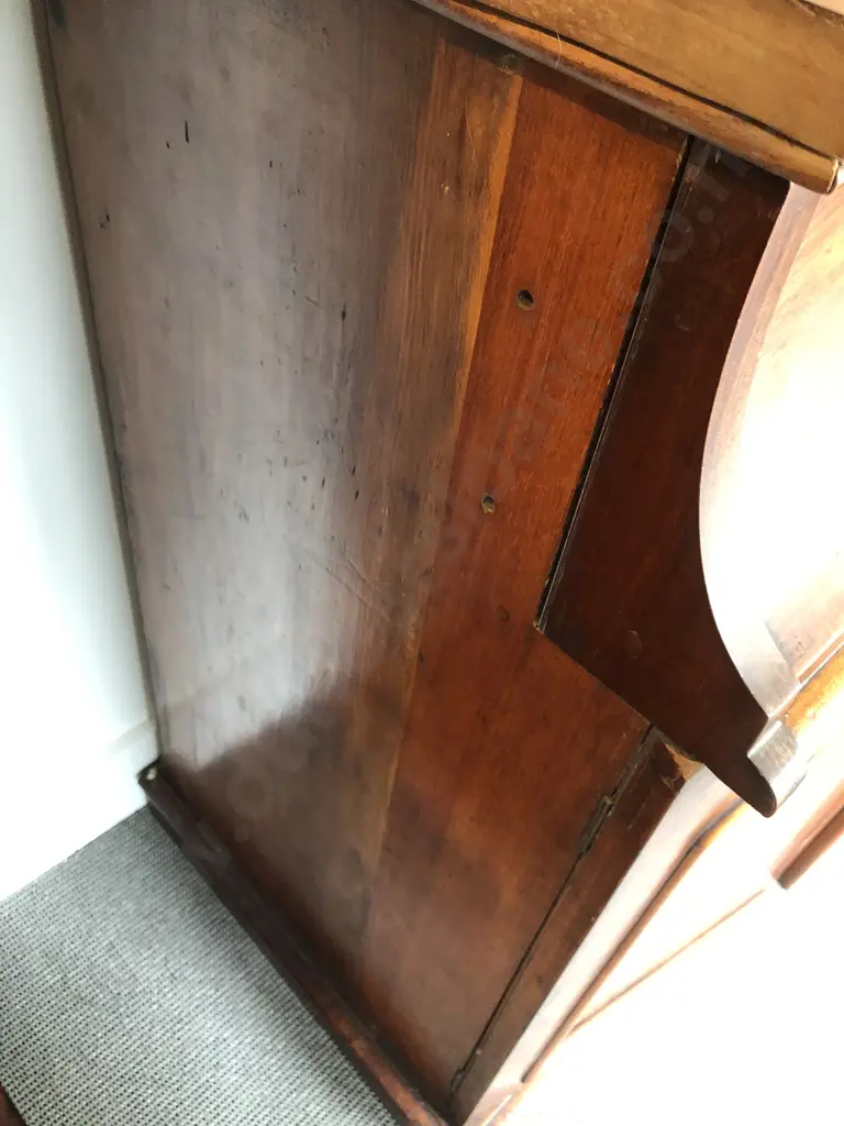 C19th Mahogany Ships Map Chest Image 1++