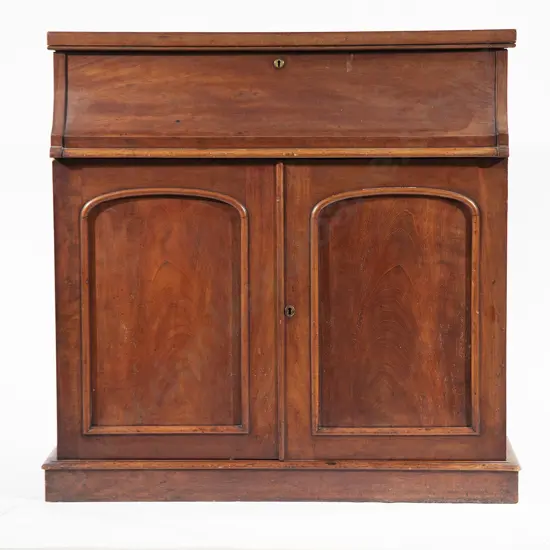C19th Mahogany Ships Map Chest