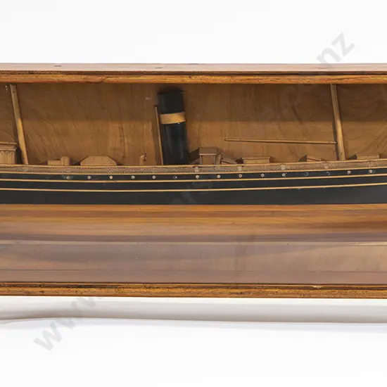 A Half Hull Model Of A Steamship