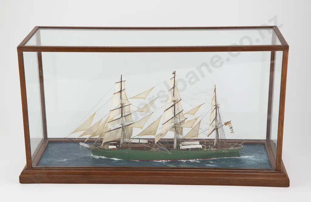 Glazed Model Of A Sailing Ship Image 1++