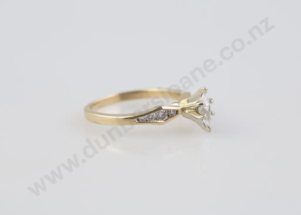 14ct Solitaire Diamond Ring Image 1++
