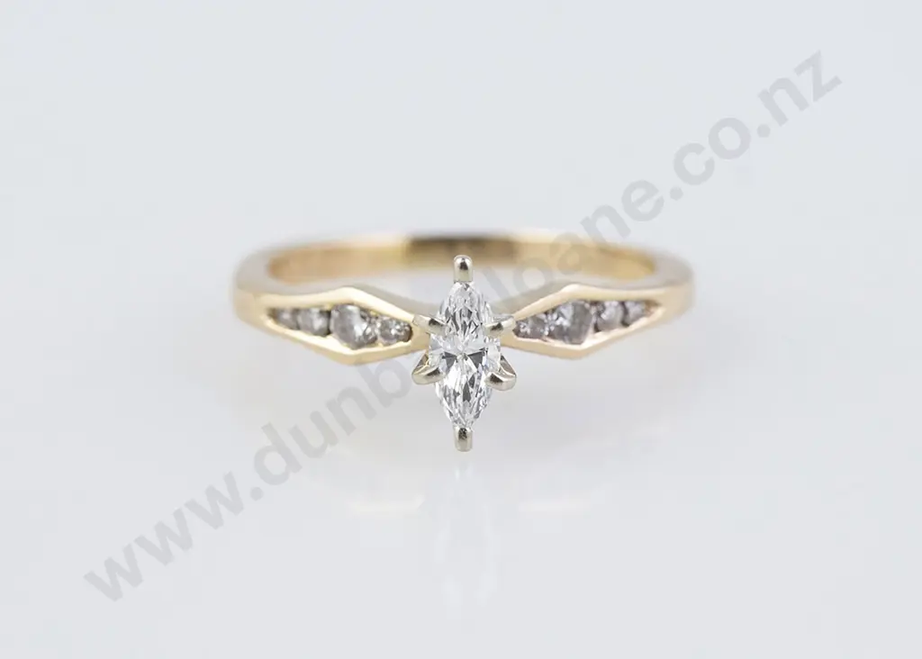 14ct Solitaire Diamond Ring Image 1++