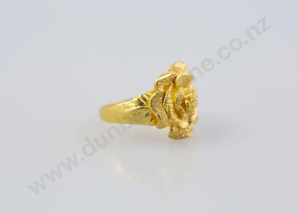 22ct Sculptured Rose Ring Image 1++
