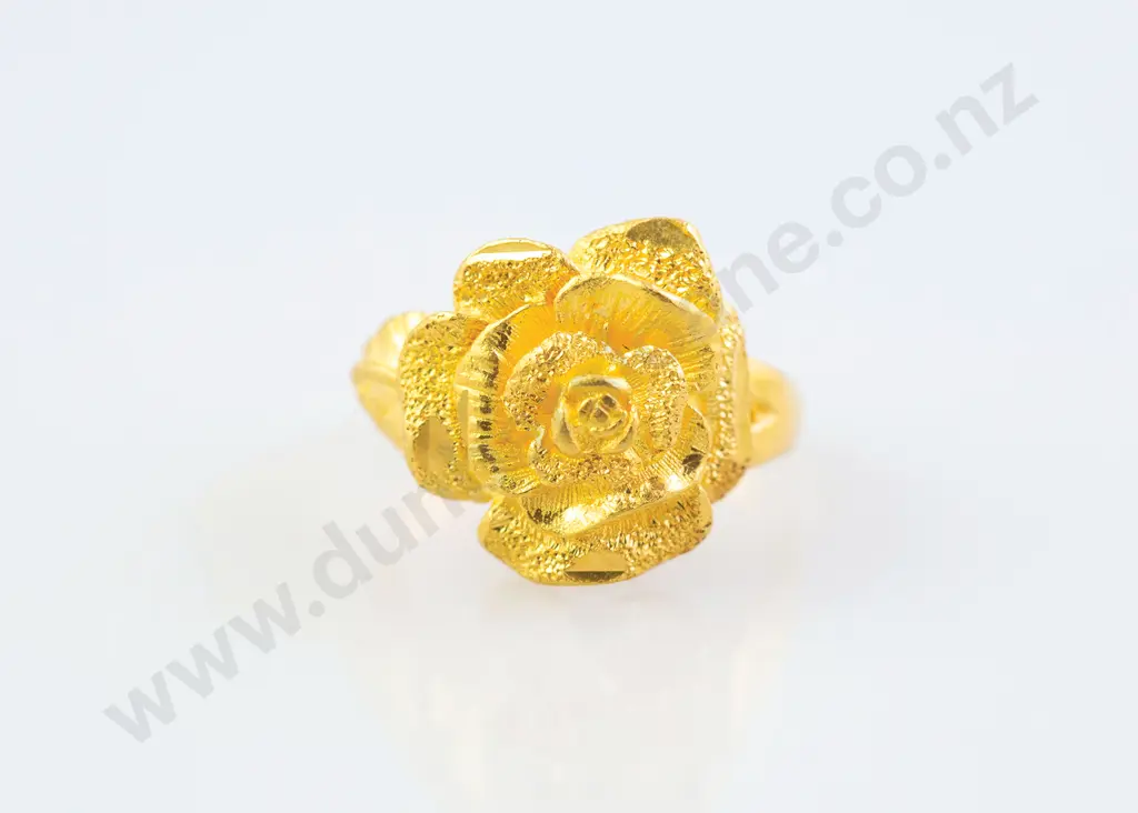 22ct Sculptured Rose Ring Image 1++