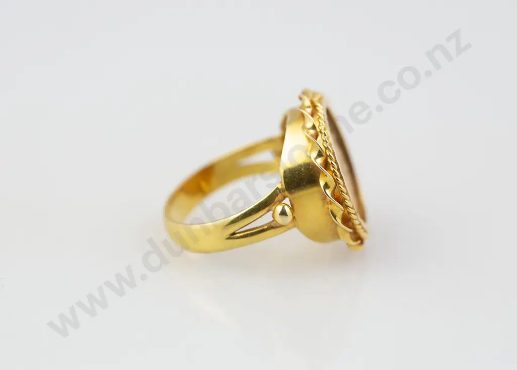 9ct Mounted 1911 Half Sovereign Dress Ring Image 1++