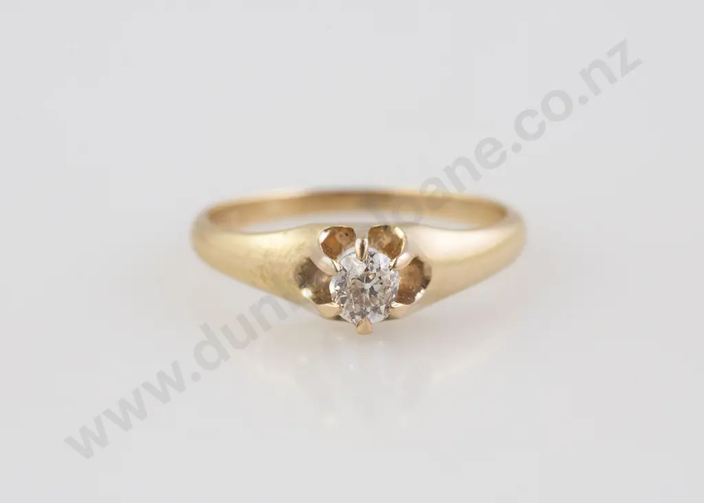 14ct Solitaire Diamond Ring Image 1++