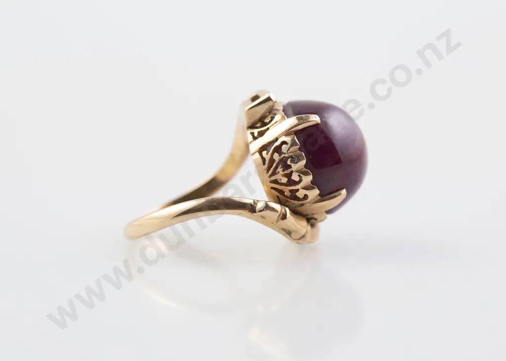 14ct Single Stone Star Ruby Ring Image 1++