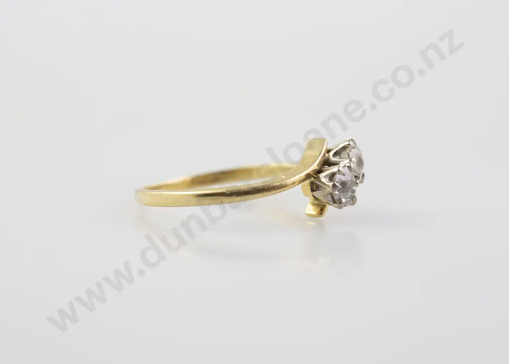 18ct Two Stone Diamond Ring Image 1++