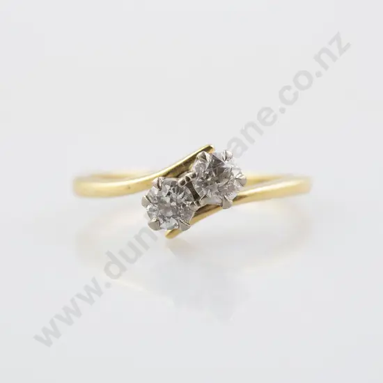 18ct Two Stone Diamond Ring