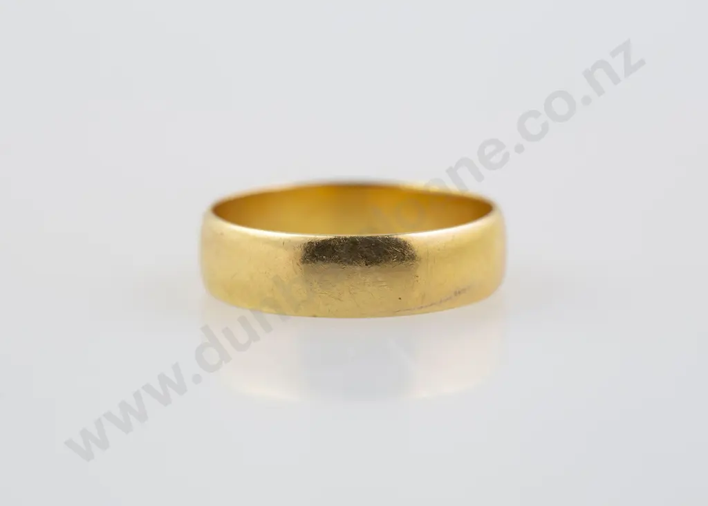 22ct Gold Plain Wedding Band Image 1++