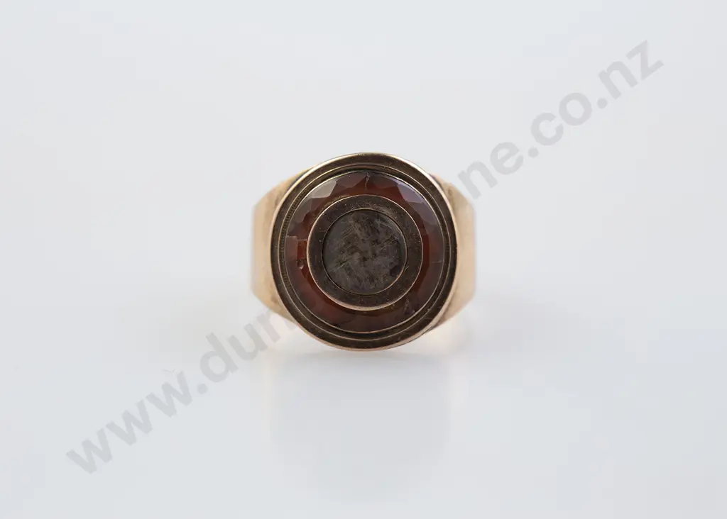 Victorian 9ct Morning Ring Image 1++