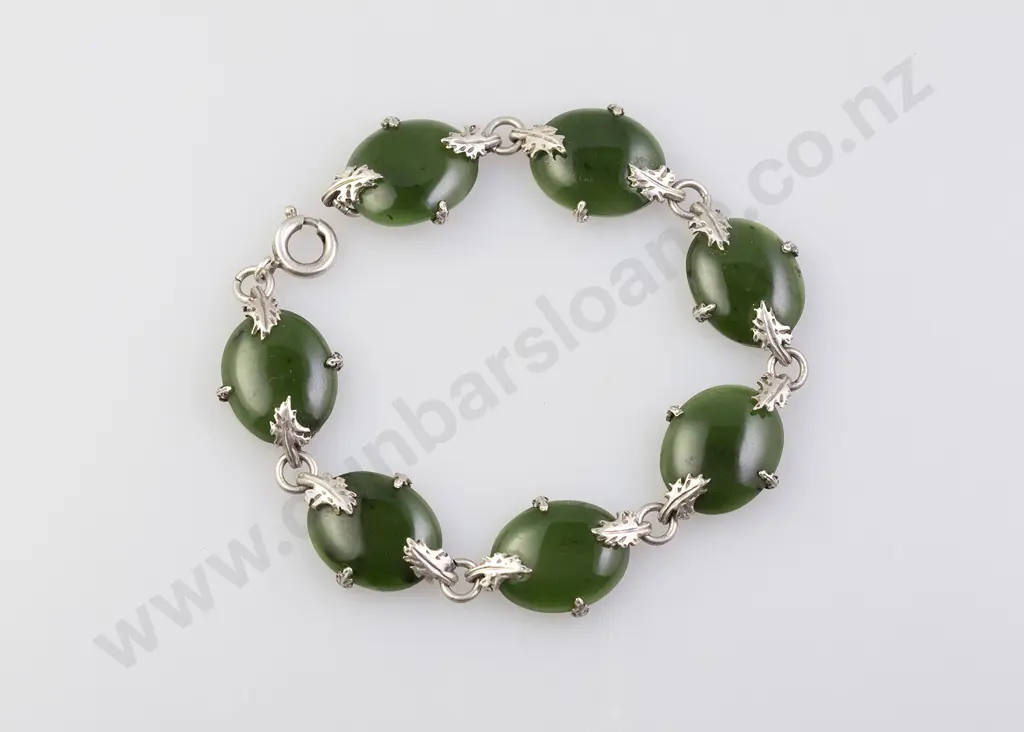 S/S Greenstone Bracelet Image 1++