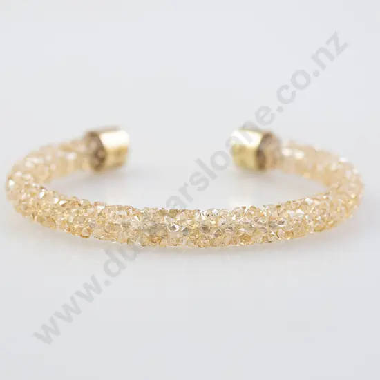 Swarovski Crystaldust Gold Crystal Cuff Bangle