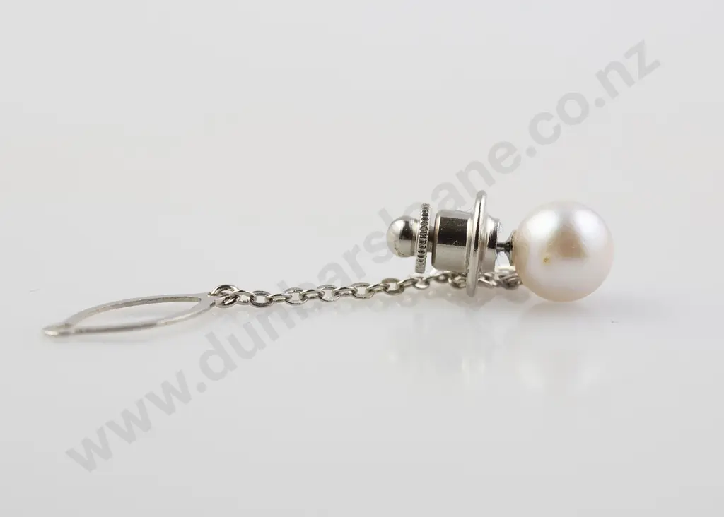 Cultured Pearl Tie Tack Image 1++