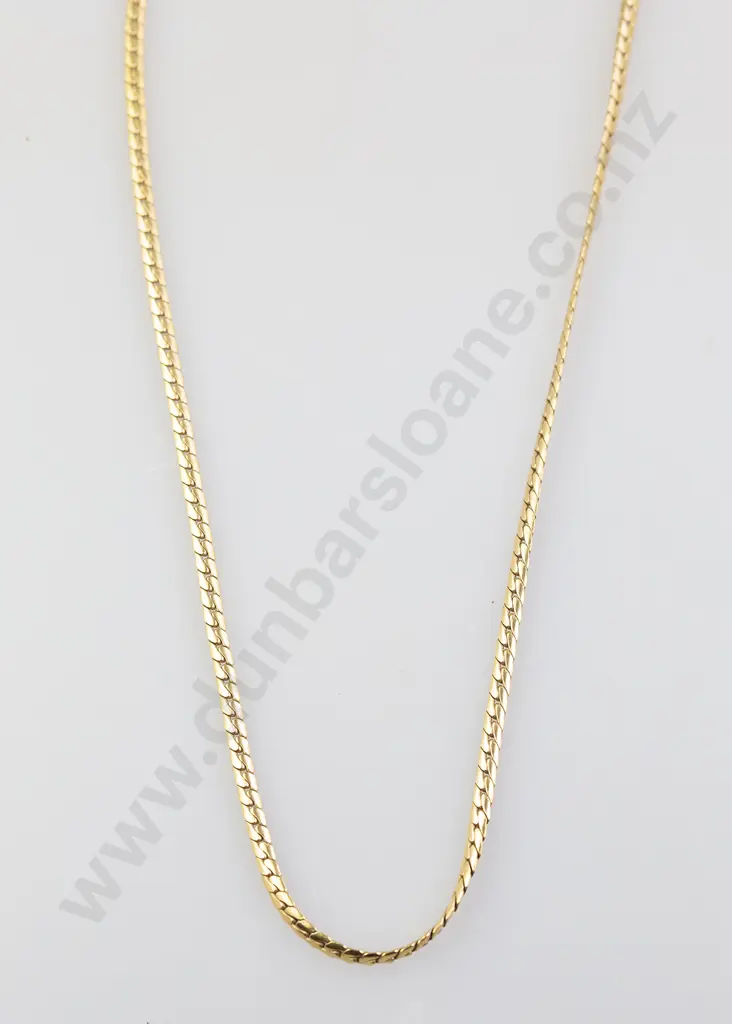 9ct Flat Curb Link Neck Chain Image 1++