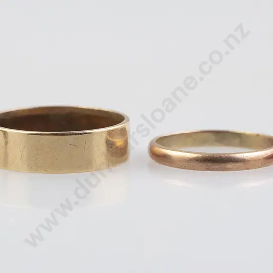 Two 9ct Wedding Bands