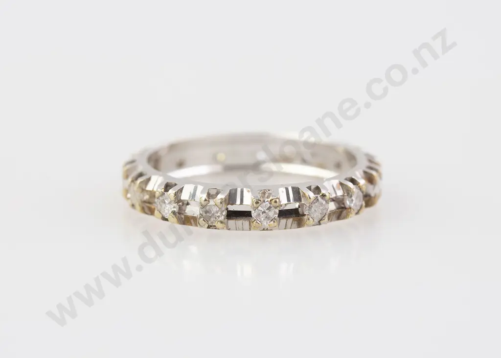 14ct 15stone Diamond Eternity Band Image 1++