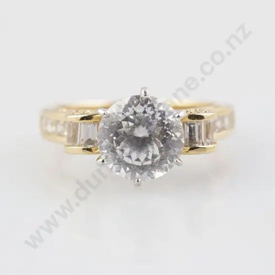 14ct Solitaire Cubic Zirconia Ring