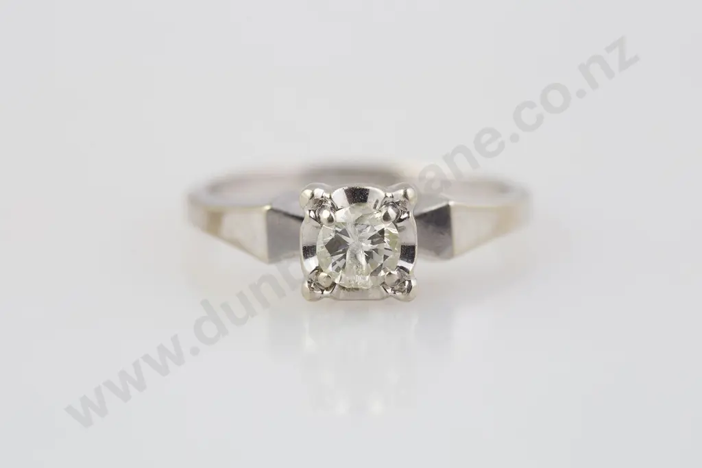 14ct Solitaire Diamond Ring Image 1++