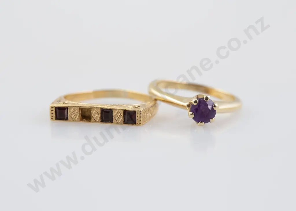9ct Single Amethyst Ring Image 1++