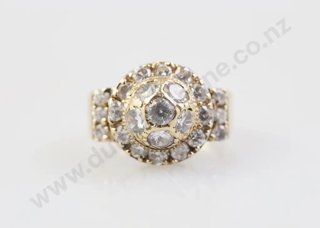 14ct Fancy Crystal Cluster Ring Image 1++