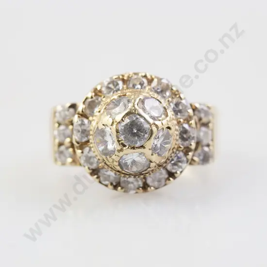 14ct Fancy Crystal Cluster Ring