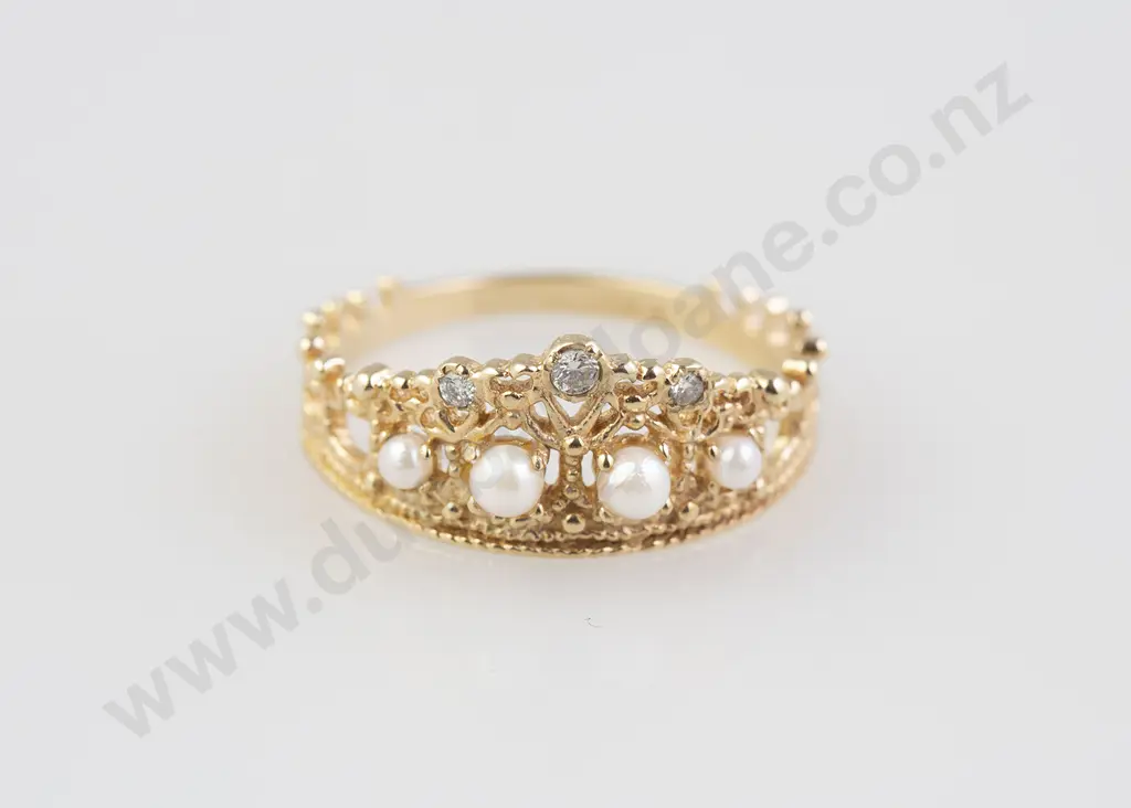 9ct Princess Diana Tiara Ring Image 1++