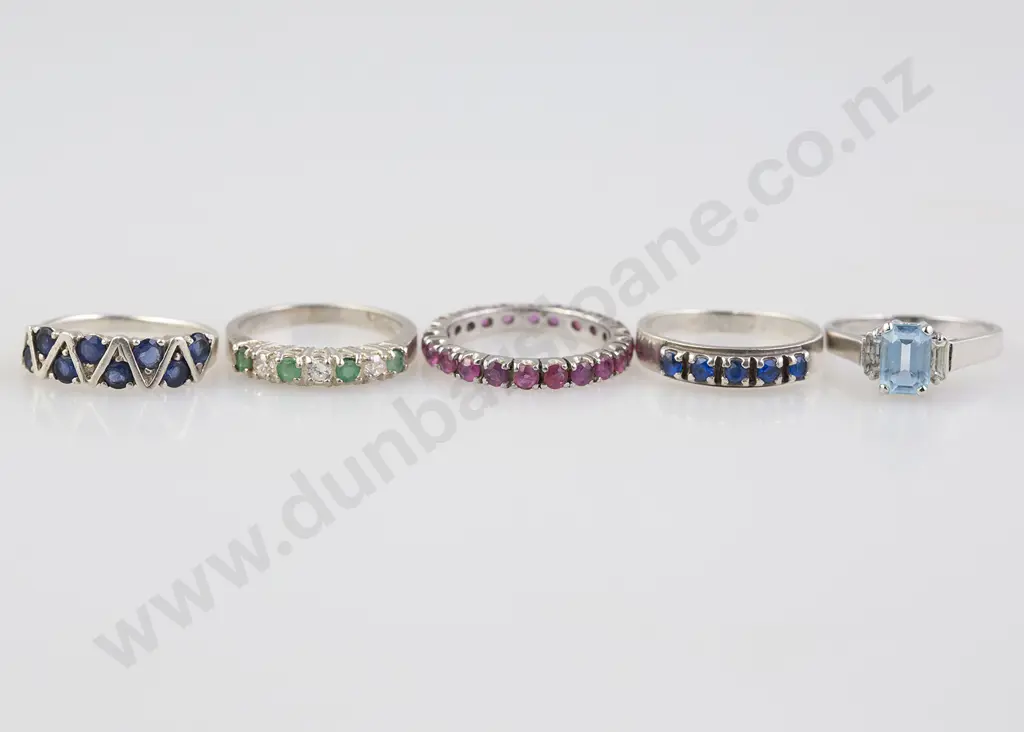 Five S/S and Gem Rings Image 1++