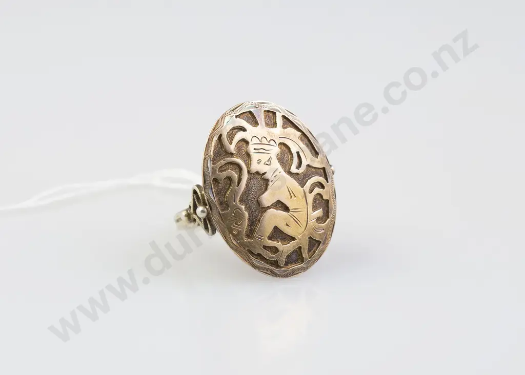 .800 Guatemala Aztec Design Ring Image 1++