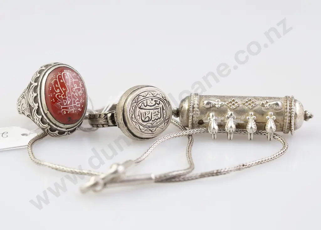 Two Antique North African Ring and Necklace Image 1++
