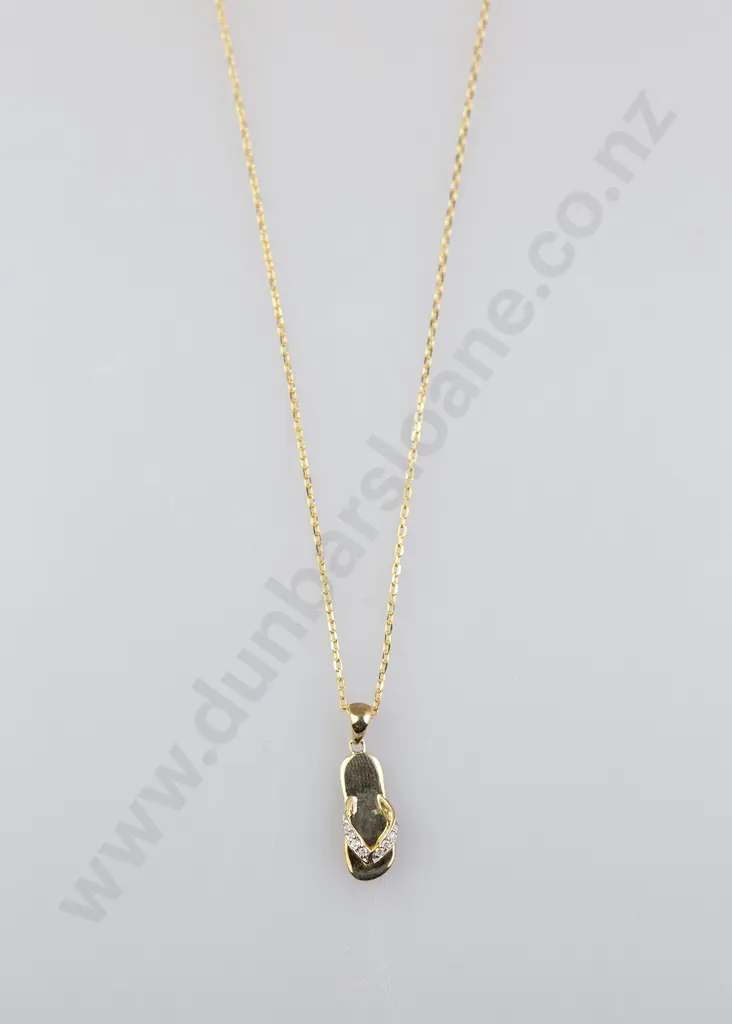 As New 9ct 10stone Diamond Jandle Charm Pendant Image 1++