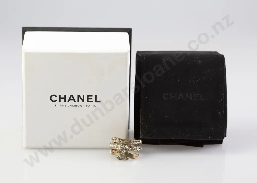 Original Boxed Chanel Diamonte Ring Image 1++