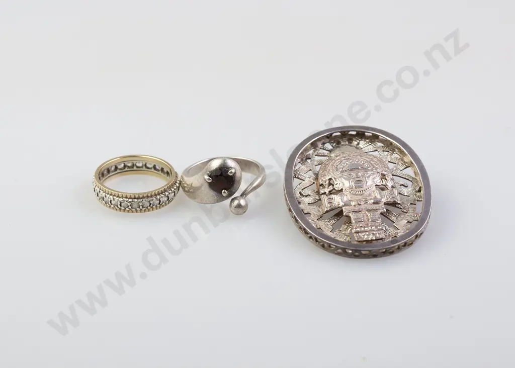 Gold & S/S White Sapphire Eternity Band Image 1++