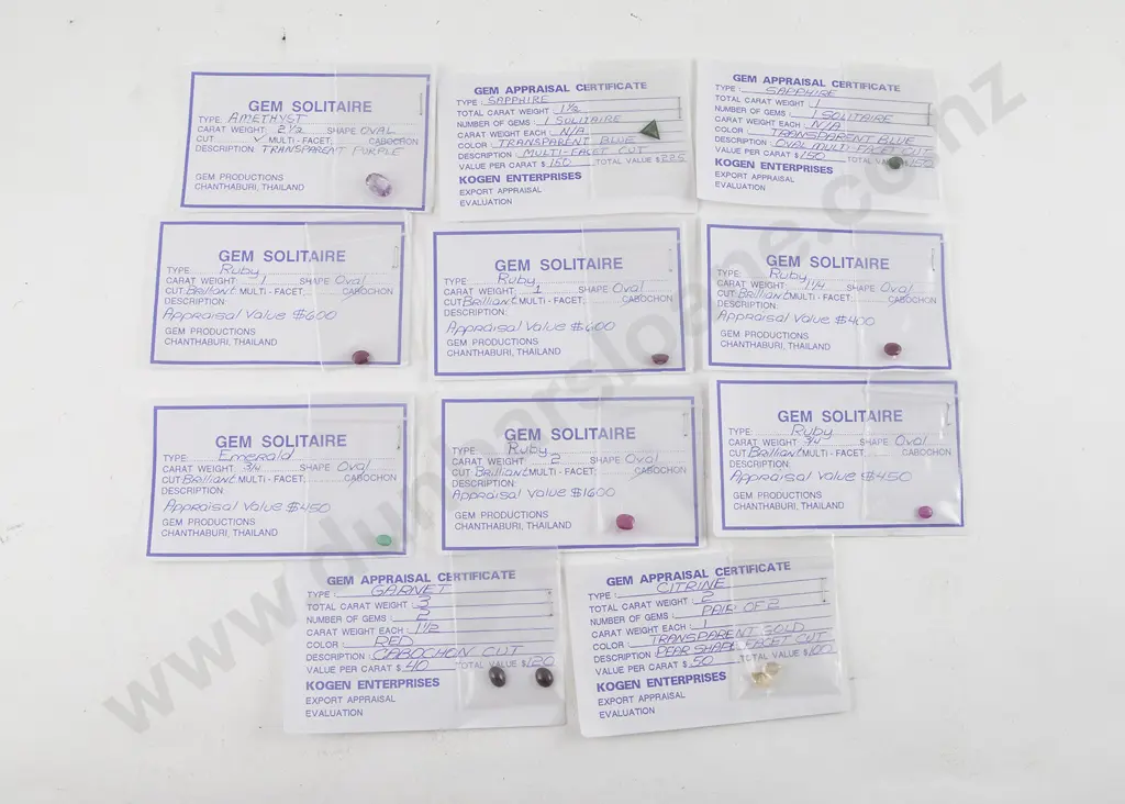 Selection Twelve Unmounted Gem Stones Image 1++